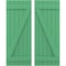 Ekena Millwork Americraft 6-Board (2 Batten) Wood Joined Board-n-Batten Shutters w/ Z-Bar, ARW102BB621X77LPH, PR ARW102BB621X77LPH - alternate 1